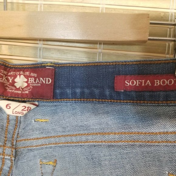 LUCKY BRAND SOFIA BOOT WOMEN DENIM BLUE JEANS 6/28 - Picture 10 of 10